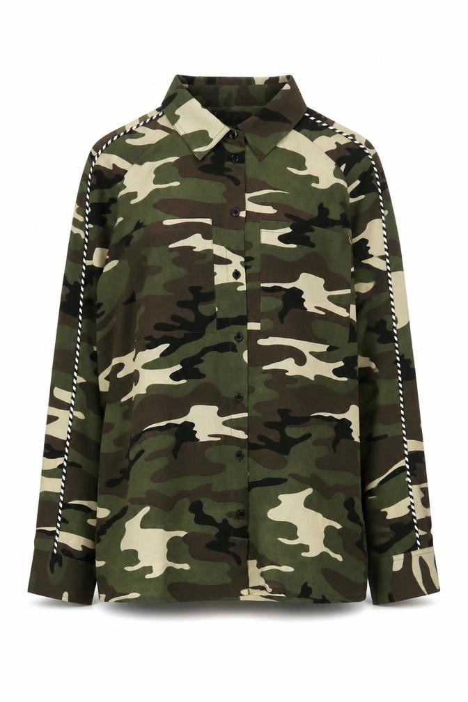 Zoe Karssen Women's XS Camouflage Button-Up Shirt