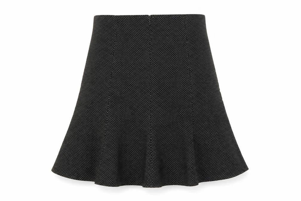 Marks & Spencer Women's Black Polka Dot Skirt, Size 10