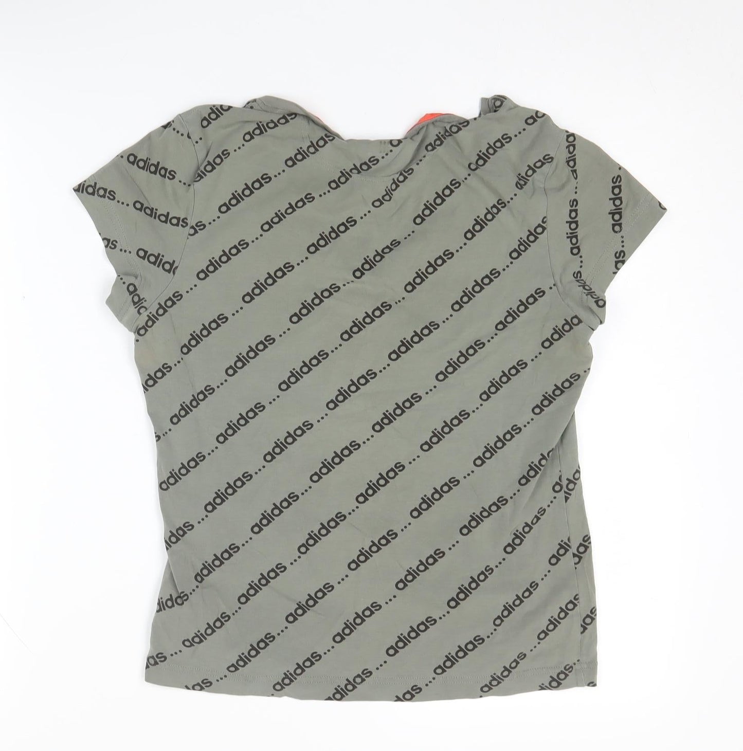 Adidas Women's Green V-Neck T-Shirt L