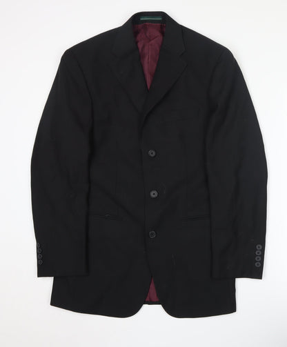 Greenwoods Men's Black Classic Blazer, Size 36
