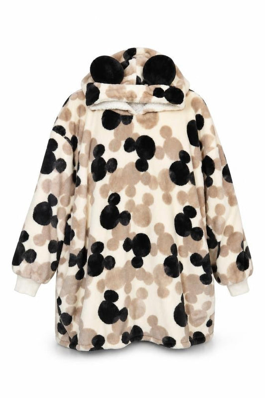 Disney Women's Beige Mickey Mouse Fleece Robe M/L