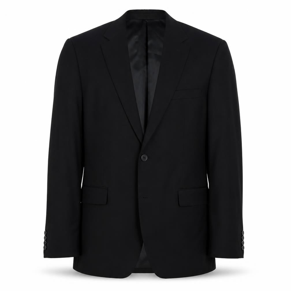 Studio Italia Men's Black Wool Blazer, Size 38L, Formal