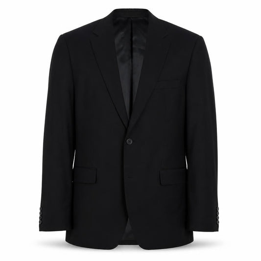 Studio Italia Men's Black Wool Blazer, Size 38L, Formal