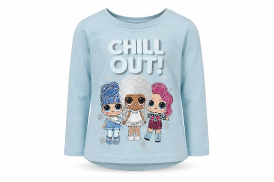 LOL Surprise Girls Blue Long Sleeve T-Shirt Size 4 Years