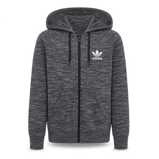 Adidas Boys Grey Full Zip Hoodie Size S