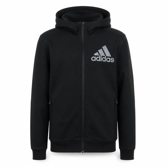 Adidas Womens Black Full Zip Hoodie Regular Fit Size S