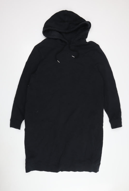 M&S Women's Black Hoodie, Size 14, Casual Pullover