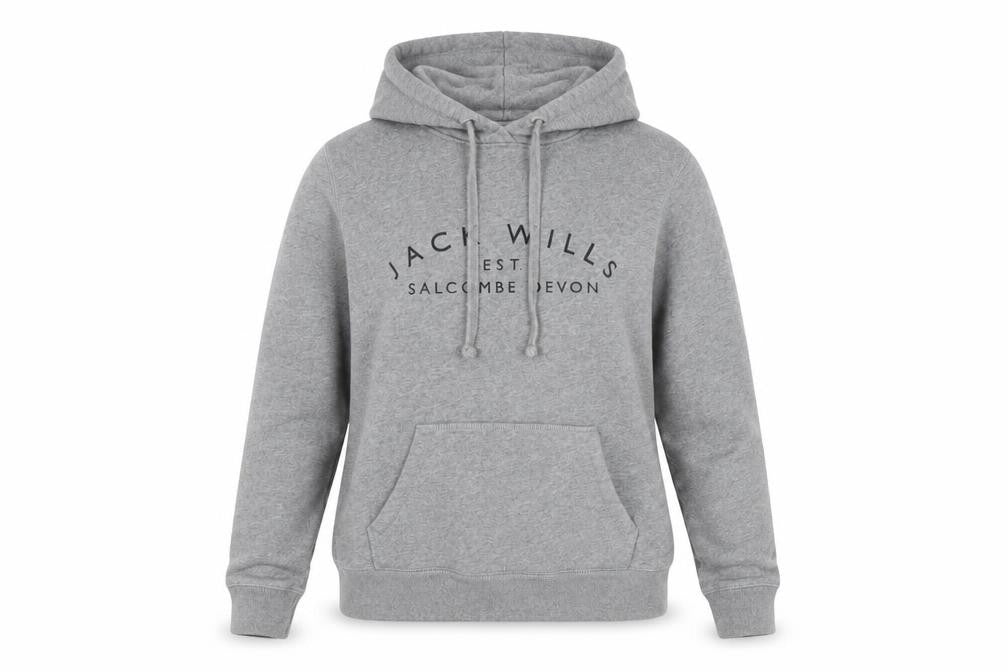 Jack Wills Women's Grey Hoodie, UK 8, Pullover