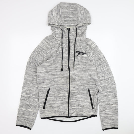 Physiq Apparel Men's S Grey Full Zip Hoodie, Athletic Fit