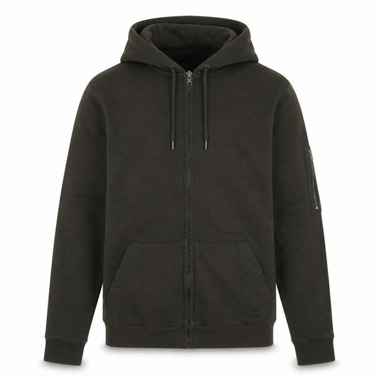 Brave Soul Men's Green Full Zip Hoodie, Size L