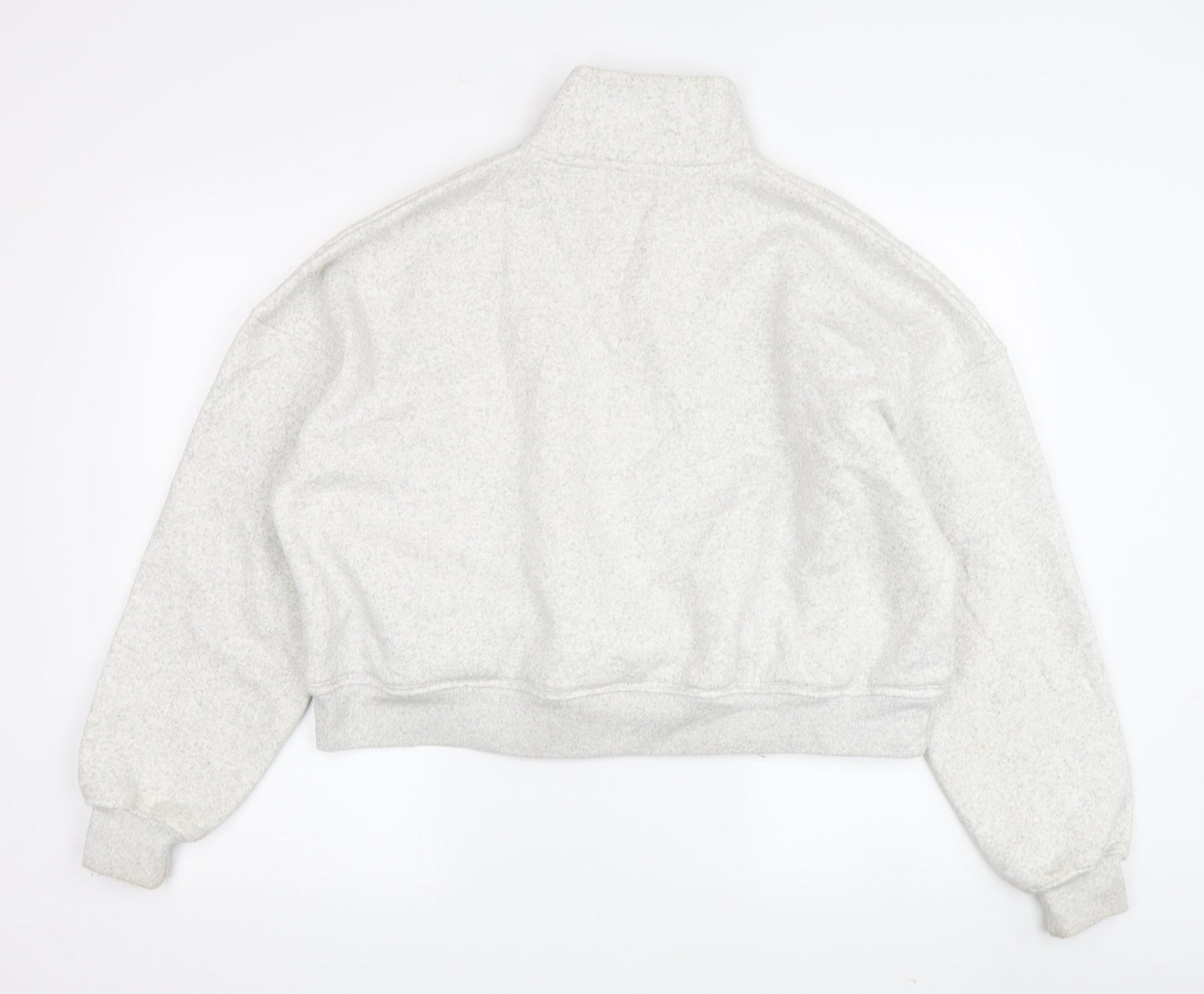 Boohoo Women's Grey Pullover Sweatshirt, S, High Neck, Logo