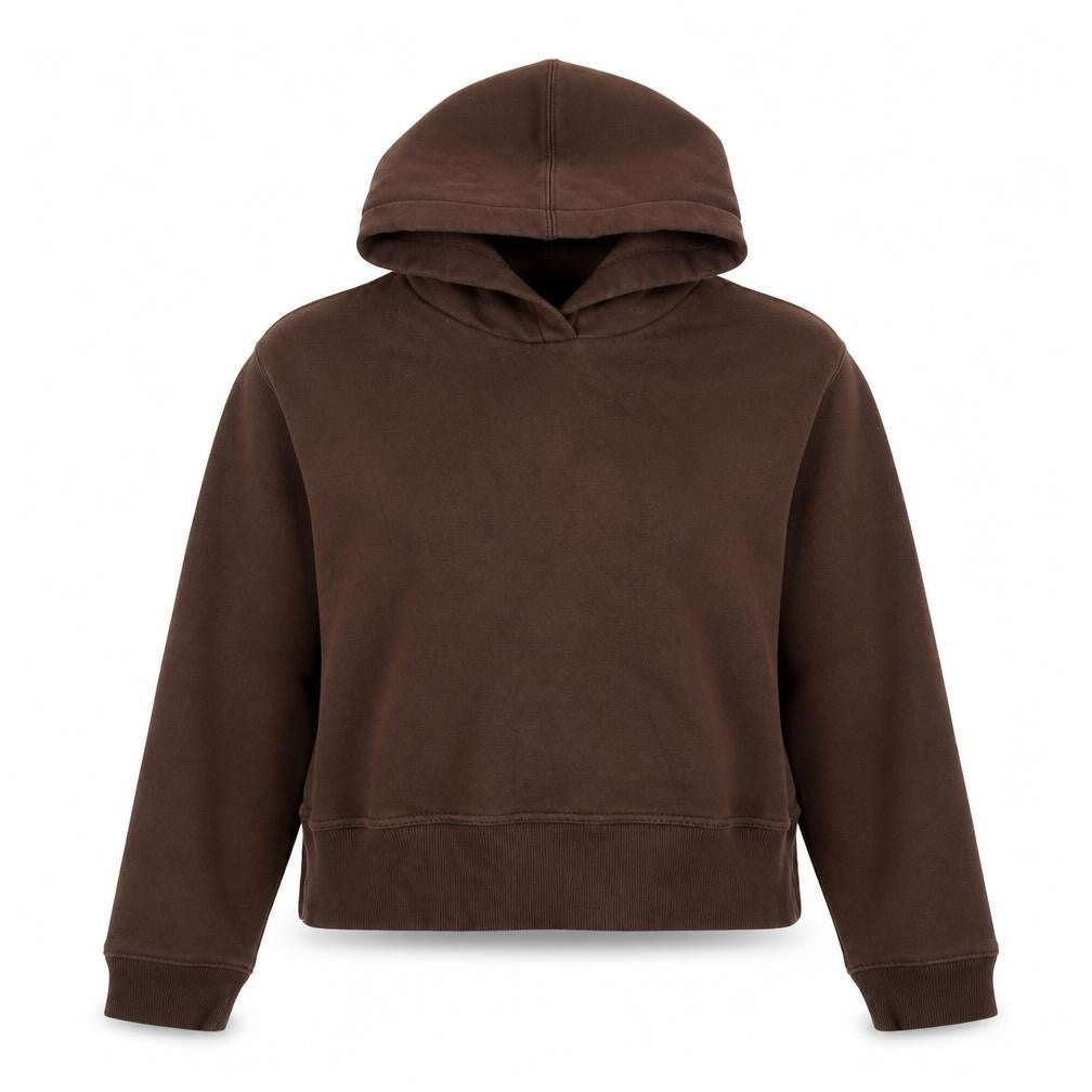 Zara Women’s Brown Cotton Pullover Hoodie - Small