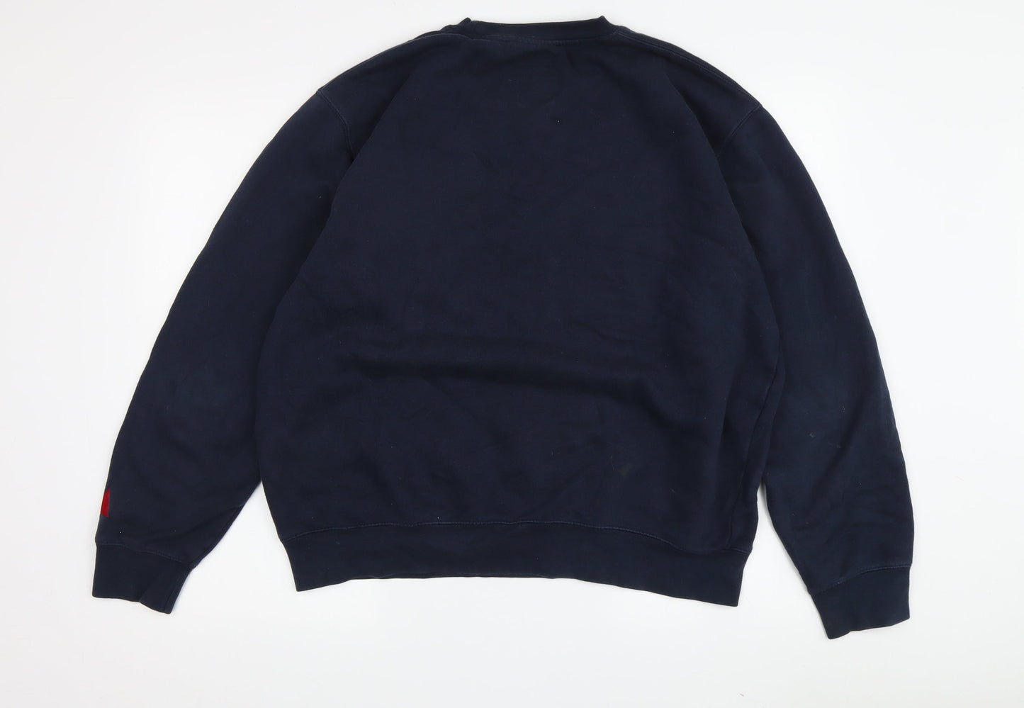 Northern Couture Men's Blue Large Logo Pullover Sweatshirt