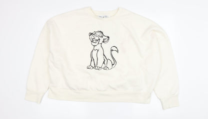 Preloved Disney Women's Ivory Lion King Sweatshirt L - Front