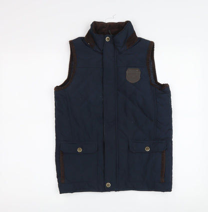 Additional front view of Regatta boys’ blue quilted bodywarmer, 11-12 years
