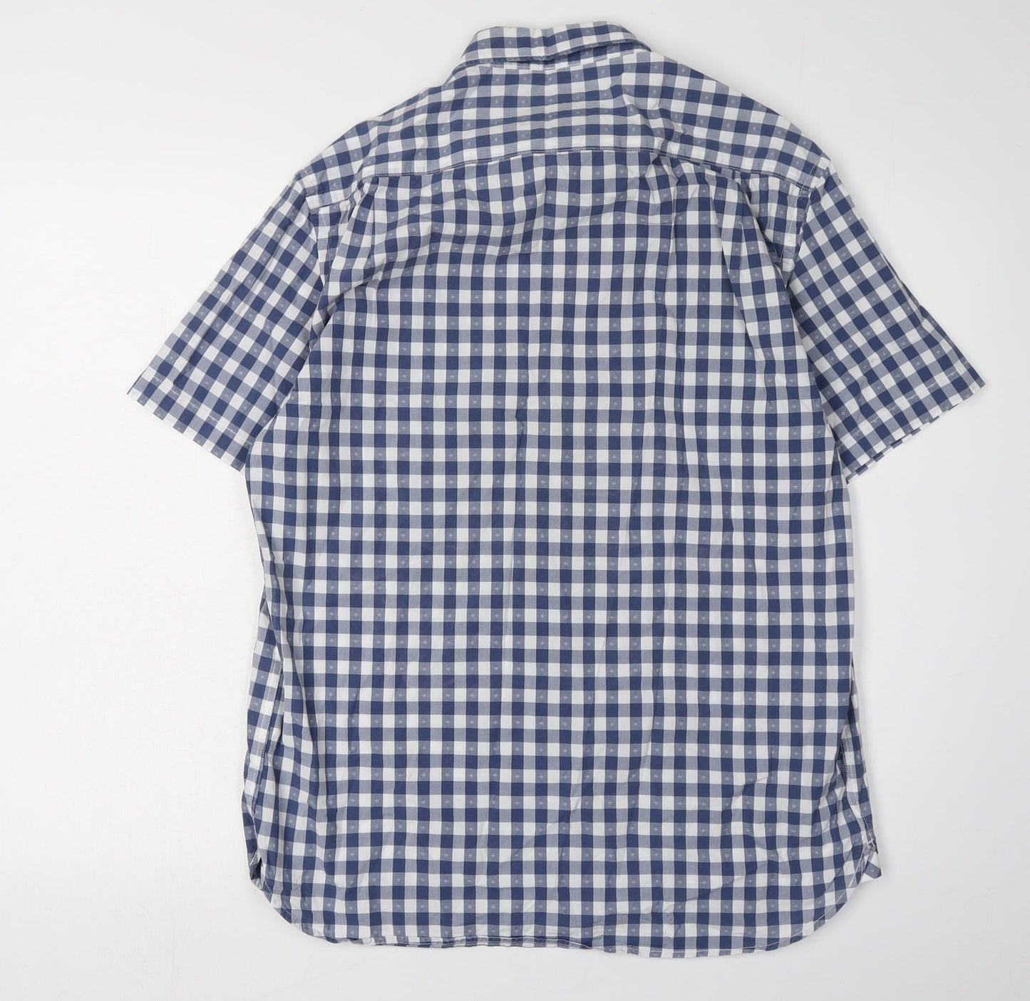 Howick Men's Blue Check Short Sleeve Shirt - M