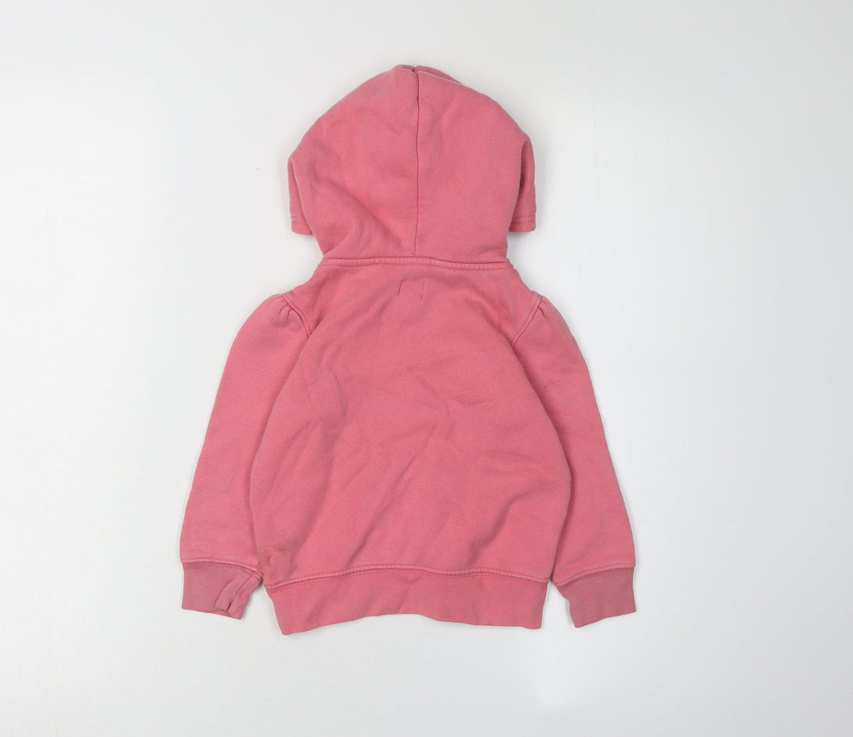 Back view of Gap girls’ pink pullover hoodie 2 years - casual comfy everyday wear