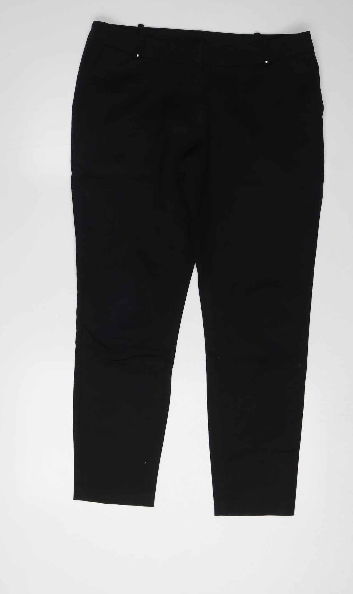 Additional front view of Red Herring Women's Black Skinny Trousers, size 14
