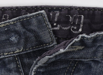 Brand and care label for Denim Co Men's Blue Straight Jeans -, size L