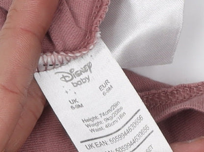Close-up detail of Disney girls’ pink minnie mouse shift dress 18 months