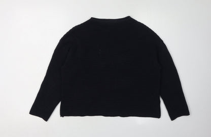 H&M Women's Black Pullover Jumper, S, High Neck