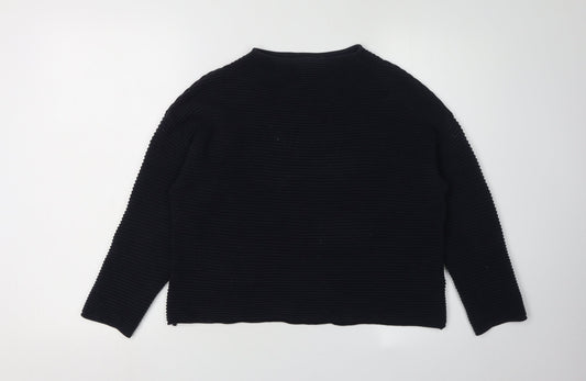 H&M Women's Black Pullover Jumper, S, High Neck