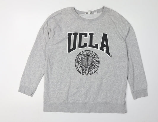 Women's Grey H&M UCLA Logo Maternity Pullover Sweatshirt Size 12