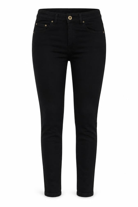 Pieces Women's Black Skinny Jeans, Size S, Dark Wash