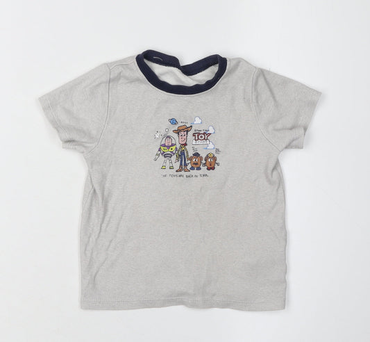 Disney at George Unisex Grey Toy Story T-Shirt 18-24M Regular Fit