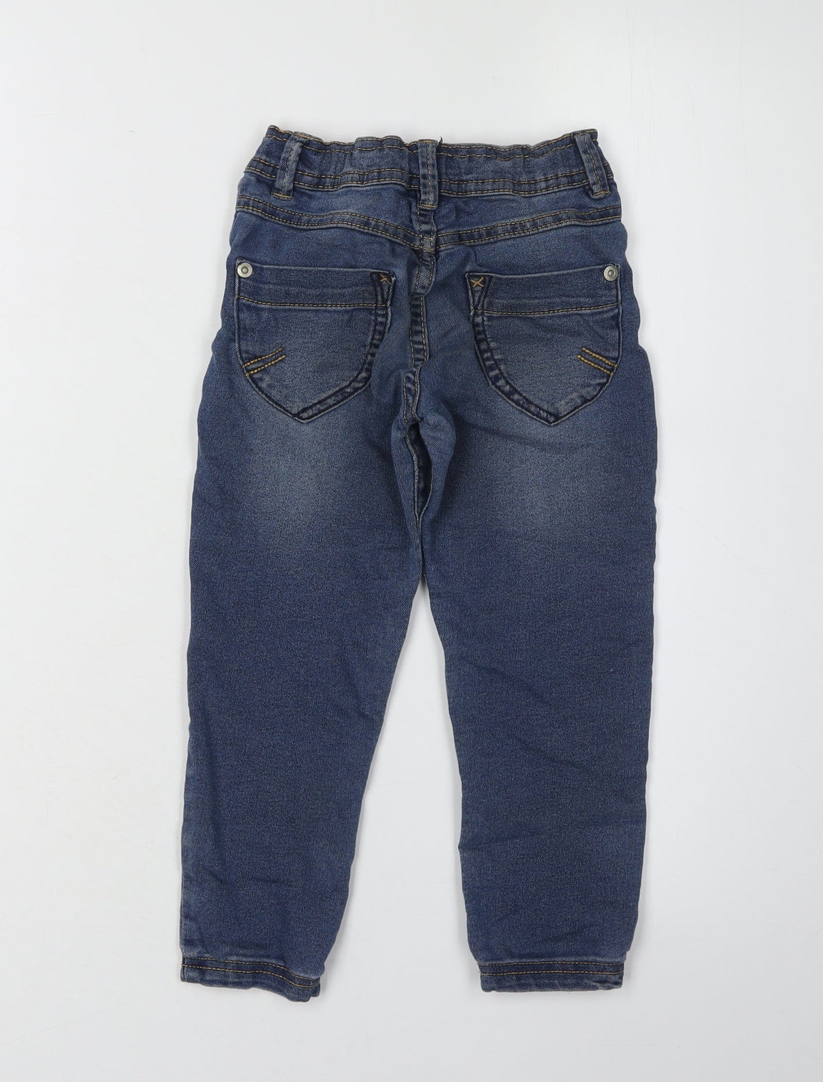 Back view of Bluezoo girls’ blue jeans, size 4, years, casual regular fit