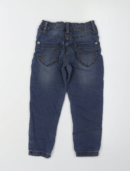 Back view of Bluezoo girls’ blue jeans, size 4, years, casual regular fit