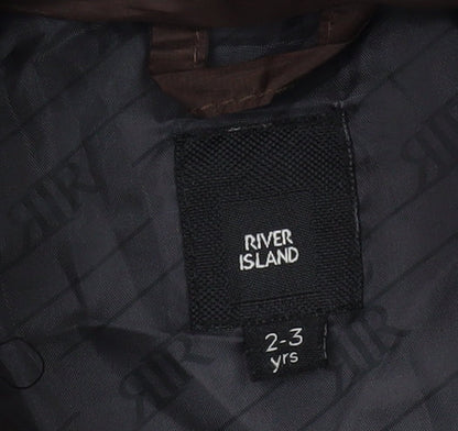 Additional view of River Island boys’ brown puffer jacket, 2-3 years, hooded