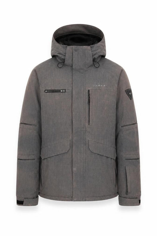 Dare 2b Men's Grey Puffer Jacket, Size L, Hooded