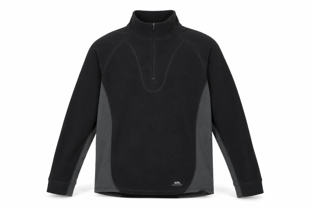 Trespass Men's Black Fleece Pullover, S, Lightweight