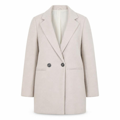 New Look Beige Women's Mid-Length Overcoat Size 6
