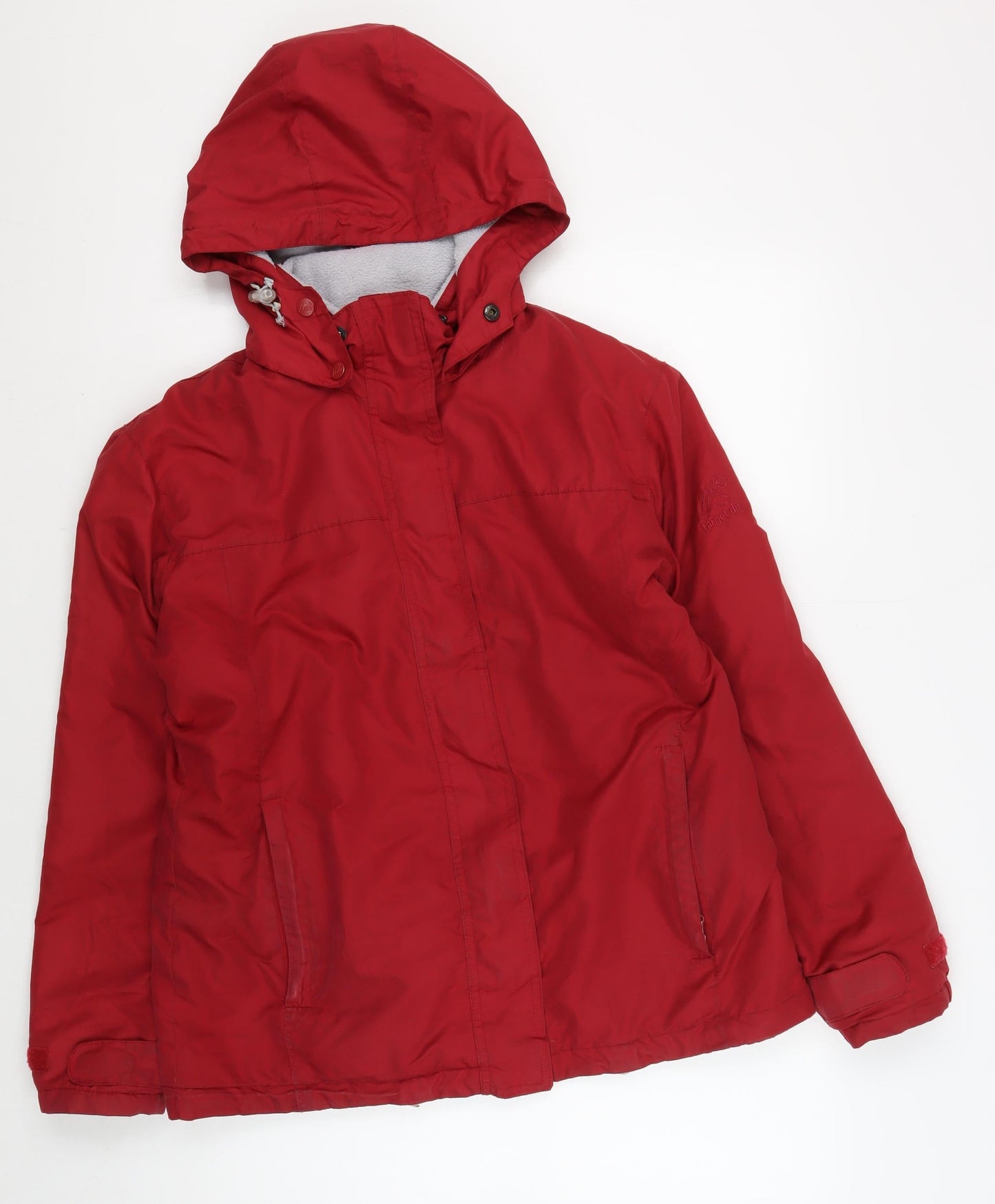 Target Dry Women's Red Rain Coat Jacket, Size 10, Hooded