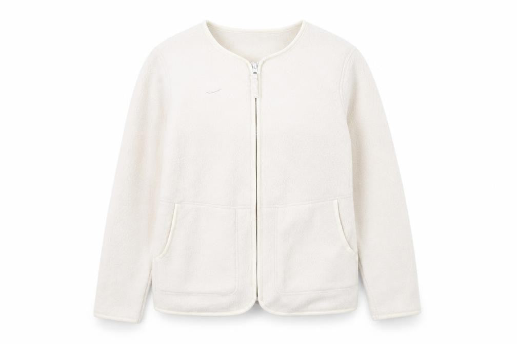 Marks & Spencer Women's White Fleece Jacket XS