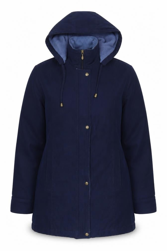EWM Blue Hooded Parka Women's Jacket Size 10
