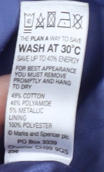 Marks and Spencer Women's Blue Rain Jacket Size 14
