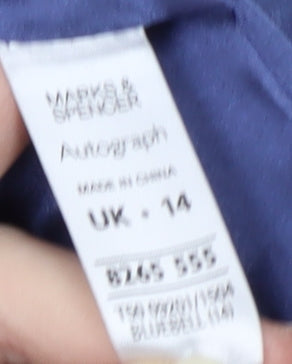 Marks and Spencer Women's Blue Rain Jacket Size 14