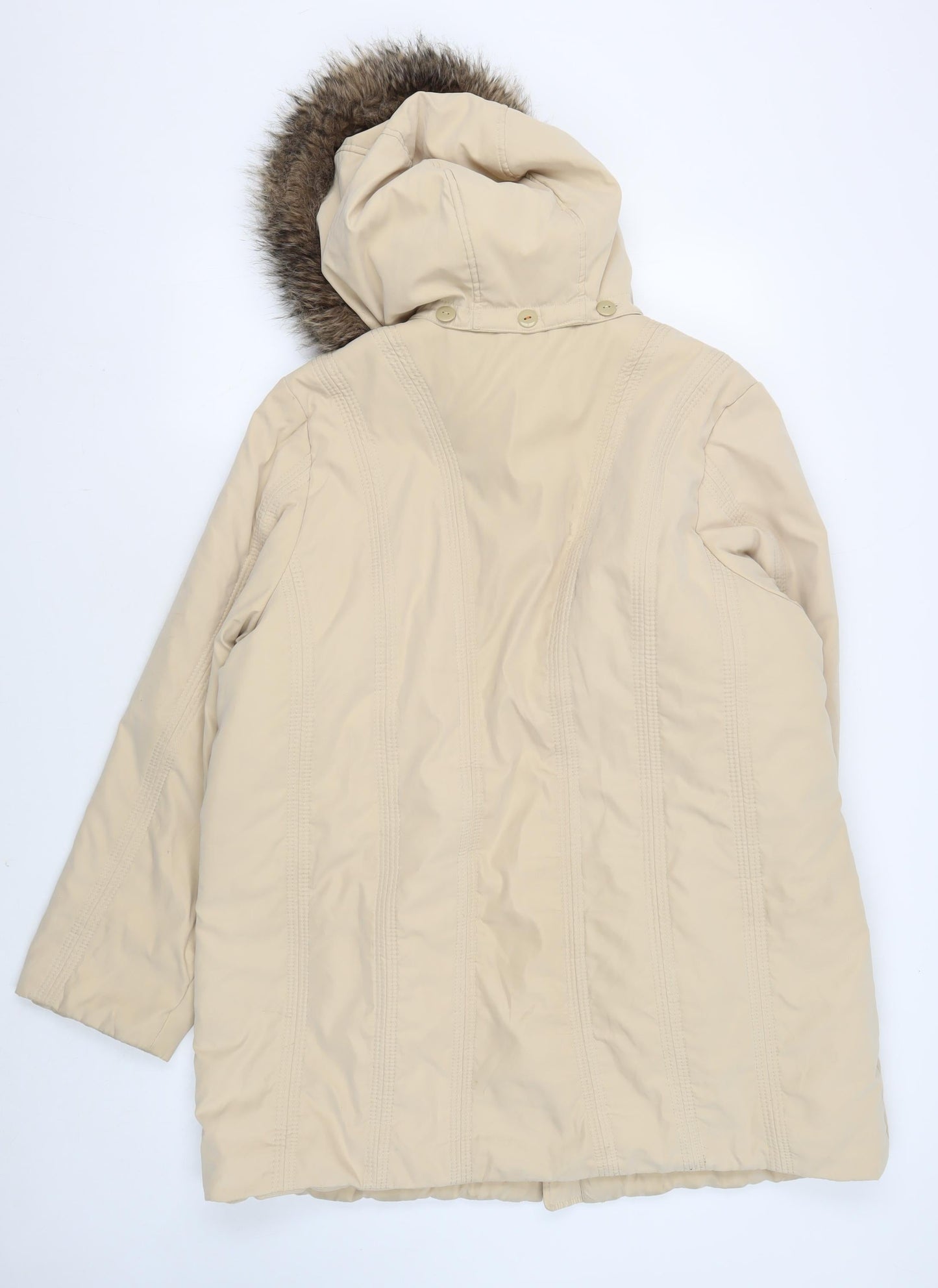Marks and Spencer Women's Beige Parka Coat Size 12