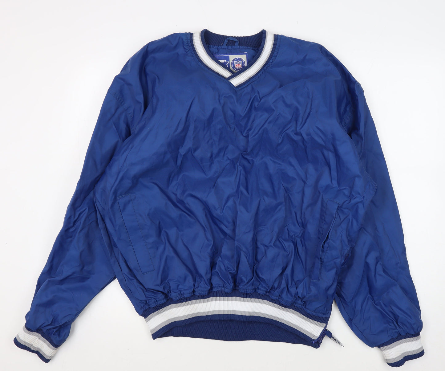 Starter Men's Blue Pullover Sweatshirt L Sports Logo