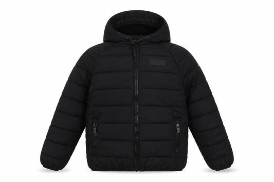 Front view of Sonneti boys’ black puffer jacket - 10-12 years