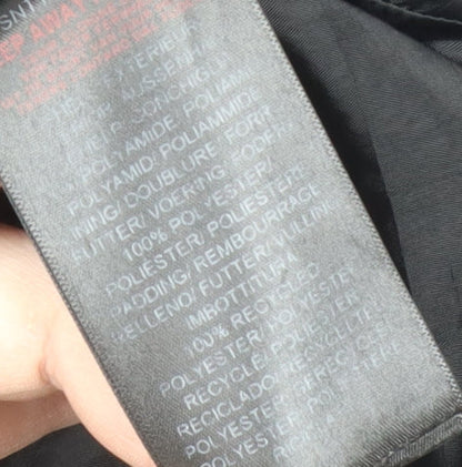 Close-up detail of Sonneti boys’ black puffer jacket - 10-12 years