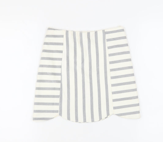 Topshop Women's Multicoloured Stripe Pencil Skirt Size 8