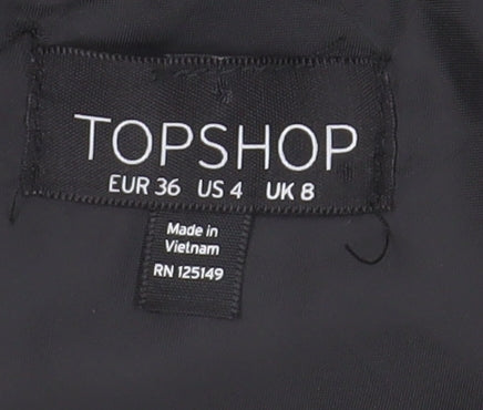 Topshop Black Pencil Dress, Size 8, Strappy Sleeveless