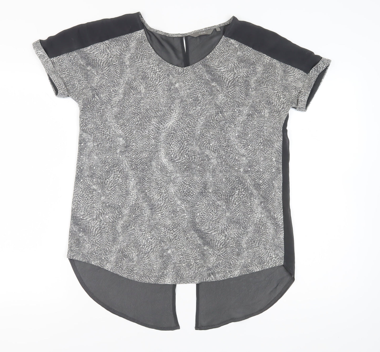 Next Women's Grey Short Sleeve Top Size 10