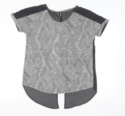 Next Women's Grey Short Sleeve Top Size 10