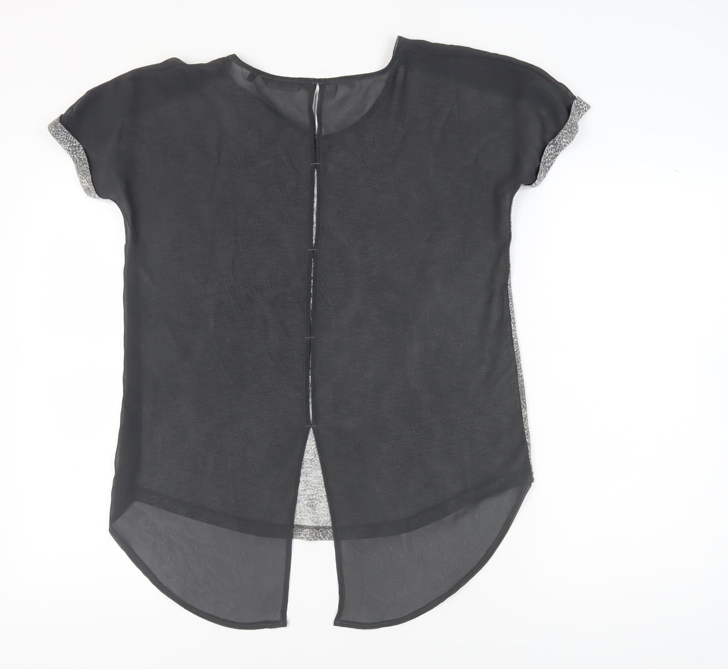 Next Women's Grey Short Sleeve Top Size 10