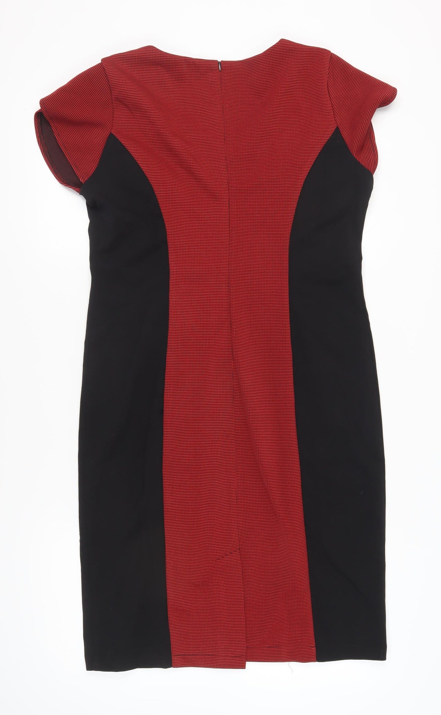 Collection London Women’s Red Black Sheath Dress Sz 14